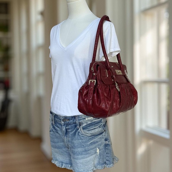 NWT Anne Klein Elegant Red Leather Satchel Shoulder Handbag! NEW! - Picture 14 of 14